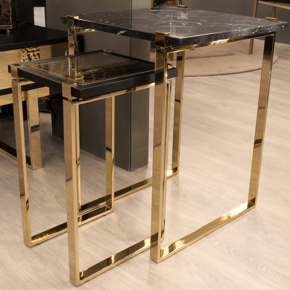 Designer Art Deco Inspired Luxury Side Table Nest