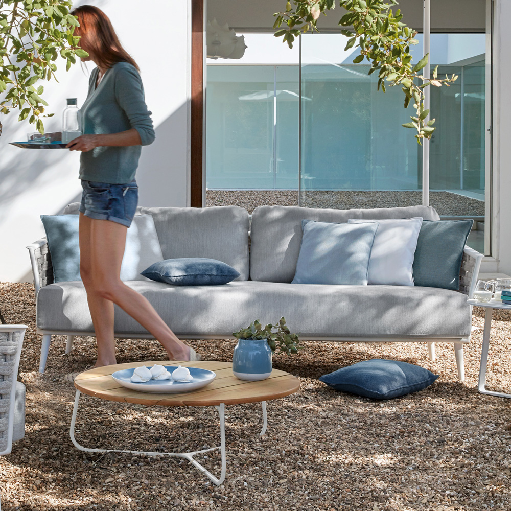 Designer Woven Rope Outdoor Garden Contemporary Sofa