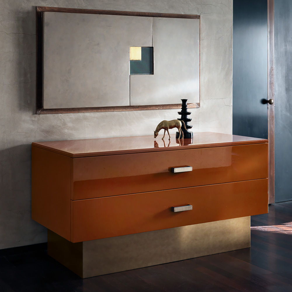 Contemporary Designer Italian Lacquered Chest Of Drawers