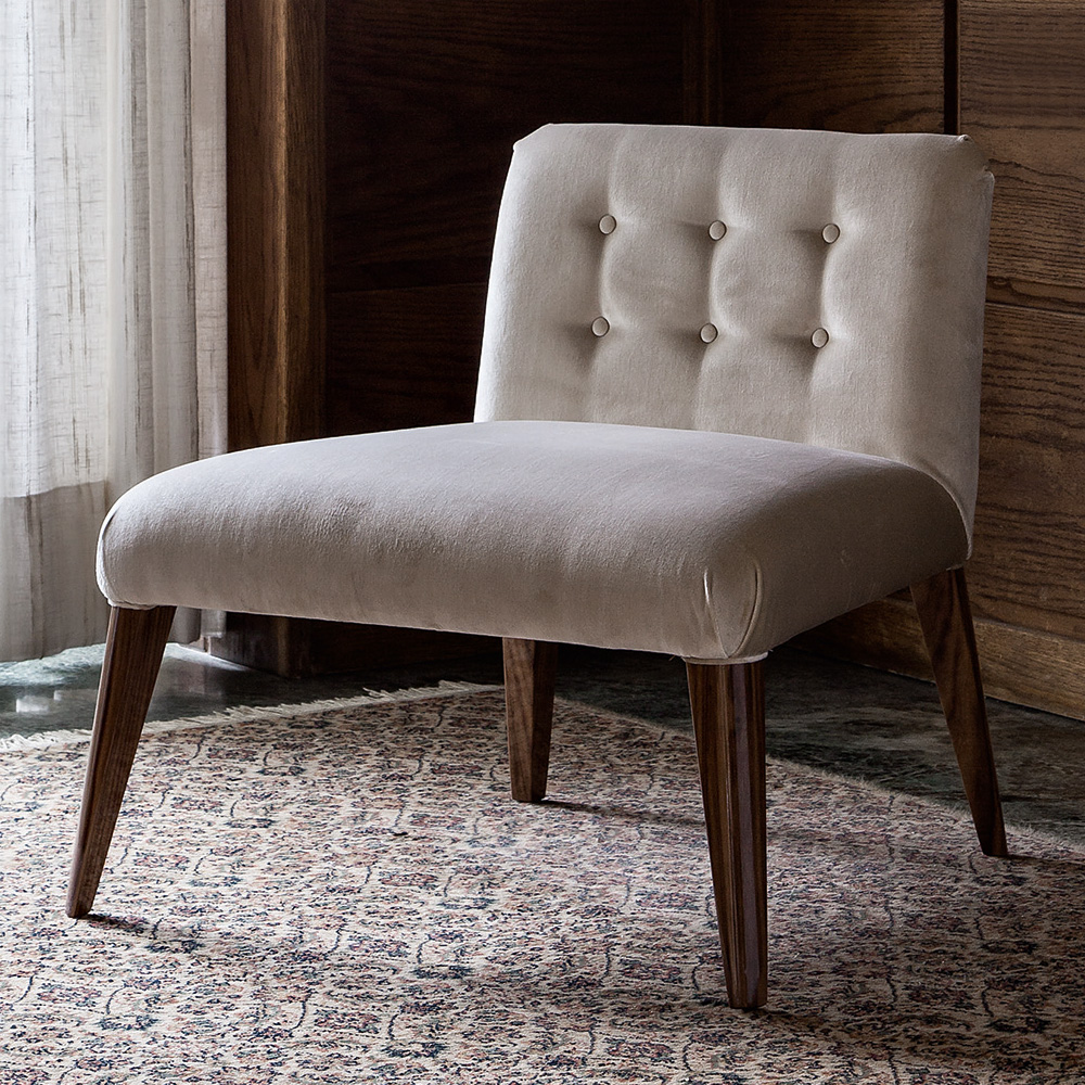 High End Designer Italian Velvet Modern Chair