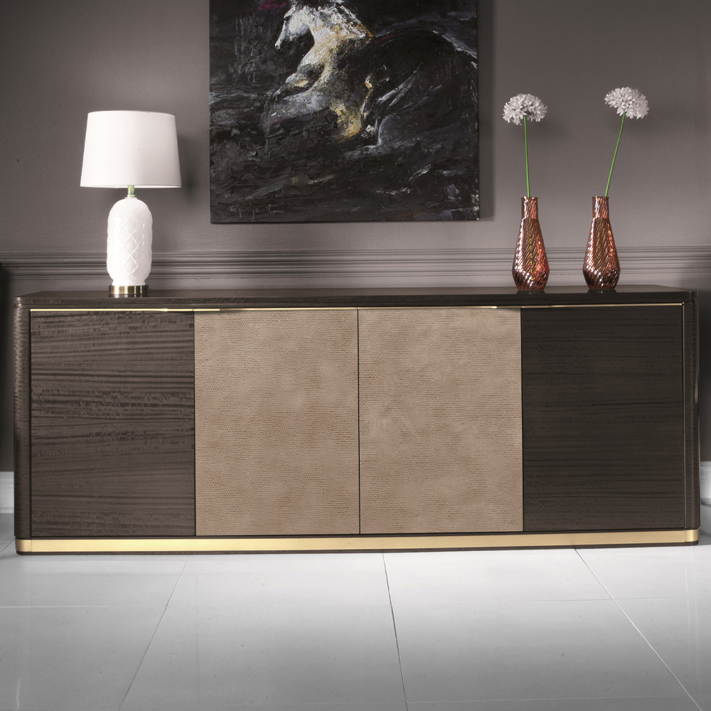 Modern Leather Front Sideboard