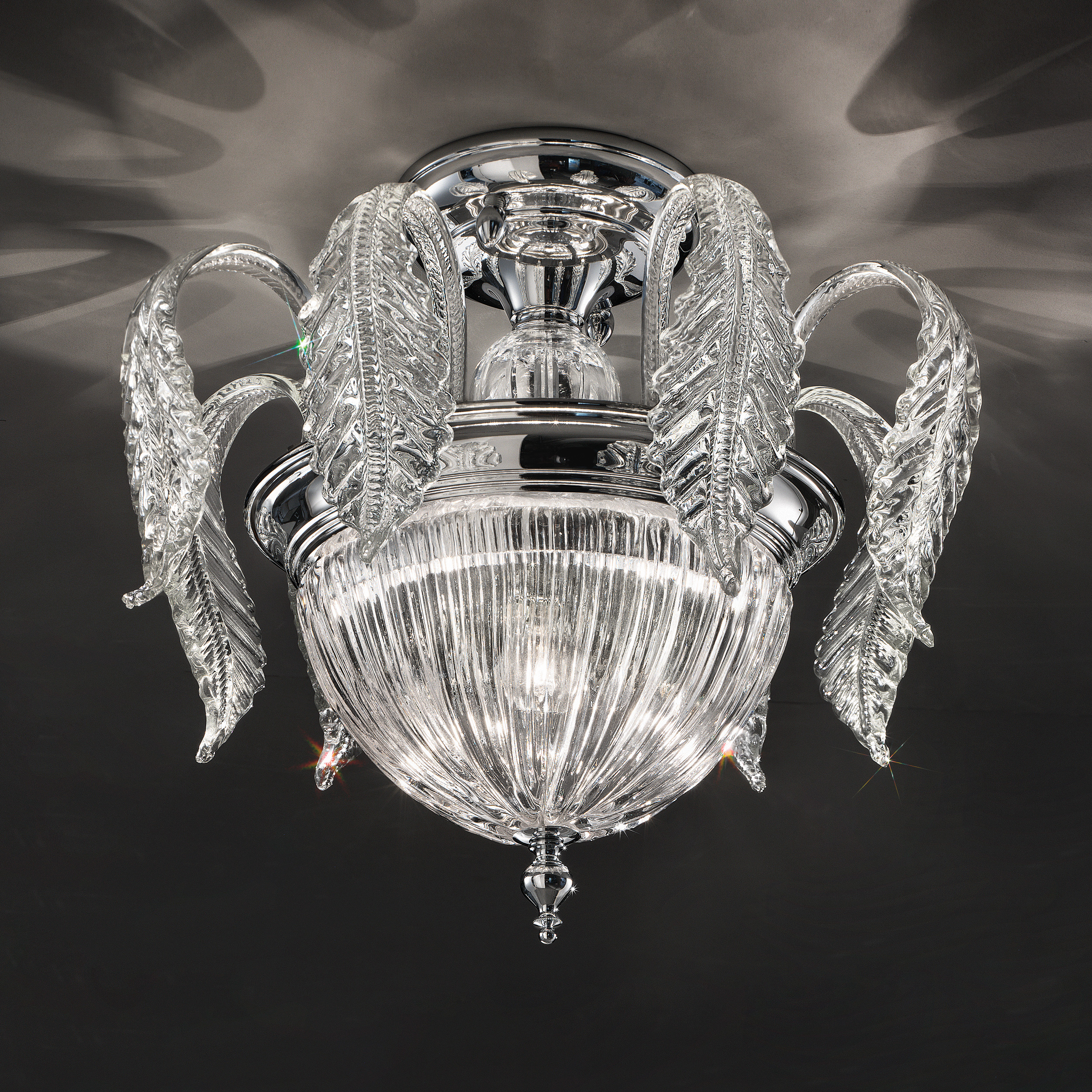 Luxury Acanthus Empire Glass Ceiling Light