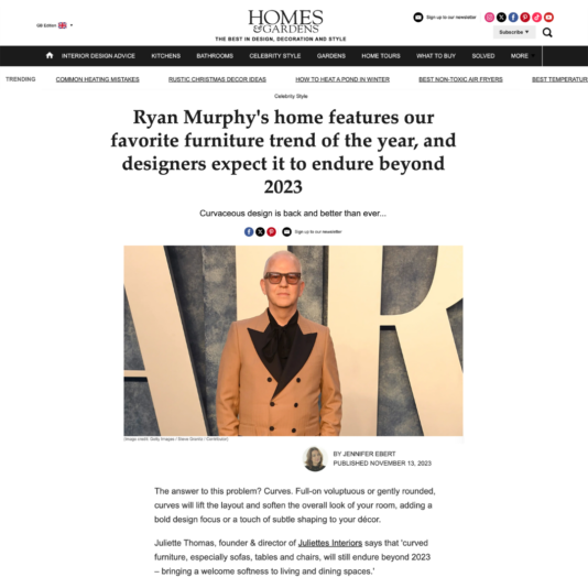 Ryan Murphy's home features our favorite furniture trend of the year Homes & Gardens