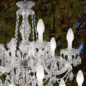 Large Outdoor Cut Crystal Chandelier