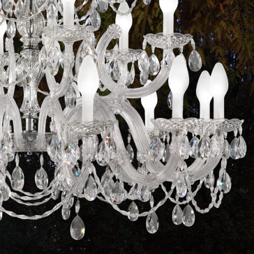 Large Outdoor Cut Crystal Chandelier