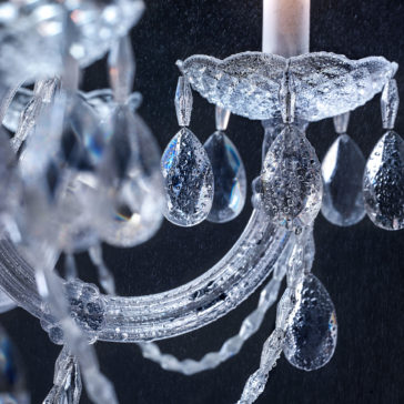 Large Outdoor Cut Crystal Chandelier