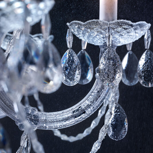 Large Outdoor Cut Crystal Chandelier