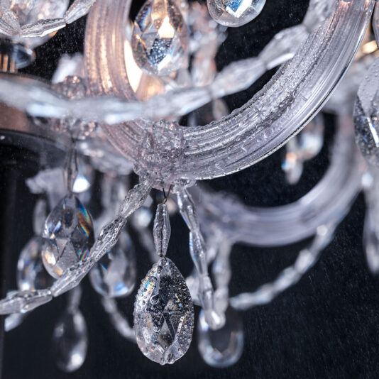 Large Outdoor Cut Crystal Chandelier