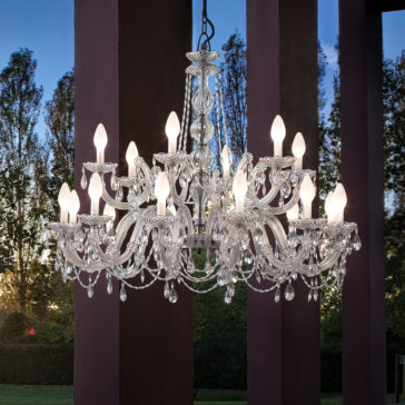 Outdoor Crystal Glass Chandelier
