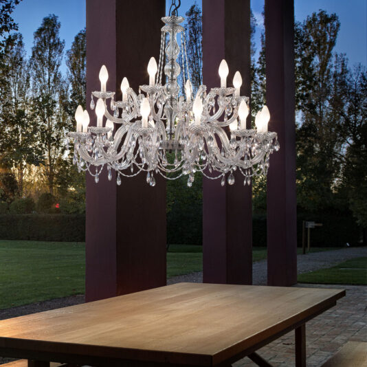 Outdoor Crystal Glass Chandelier