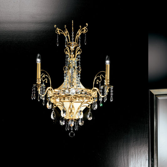 Opulent Crystal Empire Double Wall Light
