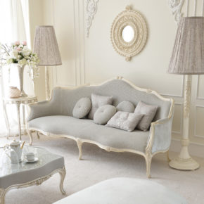 Venetian Style Soft Grey Designer Sofa - Juliettes Interiors