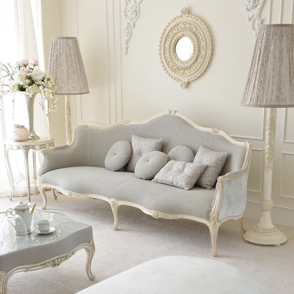 Venetian Style Soft Grey Designer Sofa