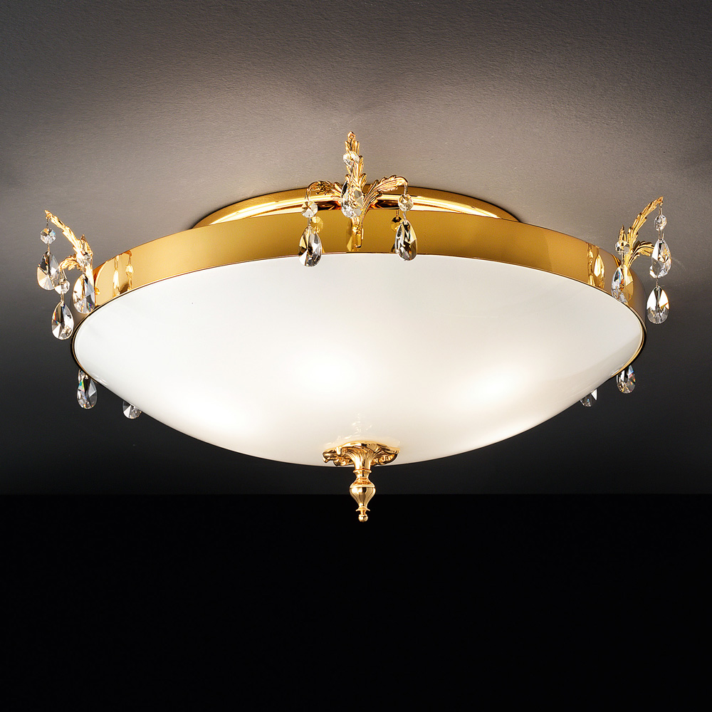 Polished Gold Ornate Empire Ceiling Light