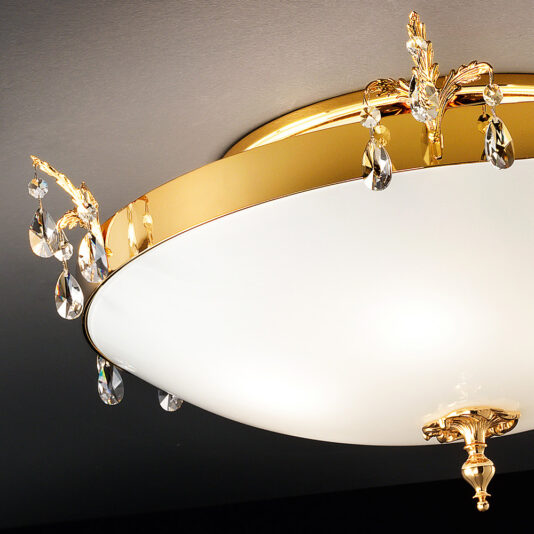 Polished Gold Ornate Empire Ceiling Light Polished Gold Ornate Empire Ceiling Light