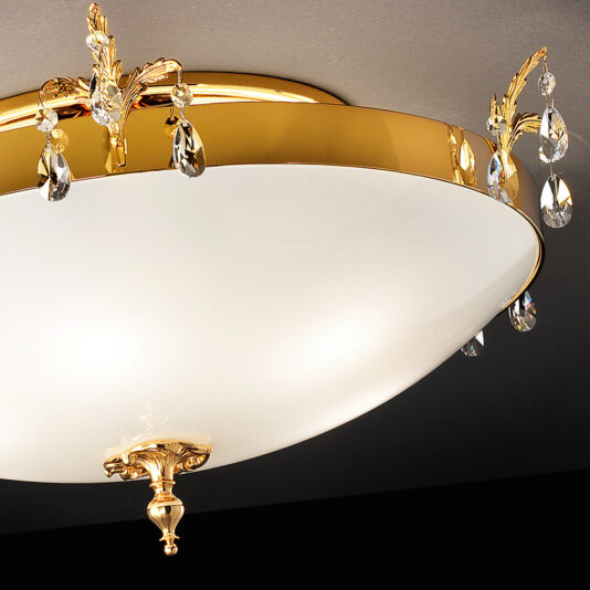 Polished Gold Ornate Empire Ceiling Light Polished Gold Ornate Empire Ceiling Light