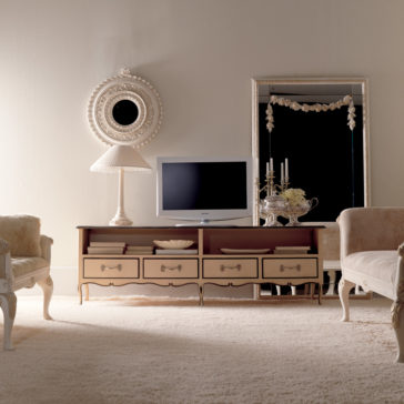 Reproduction Italian TV Unit With Drawers Reproduction Italian TV Unit With Drawers