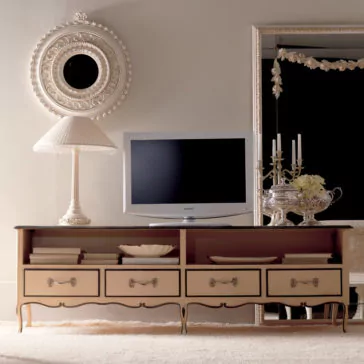Reproduction Italian TV Unit With Drawers Reproduction Italian TV Unit With Drawers