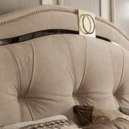 Italian Designer Nubuck Art Deco Bed