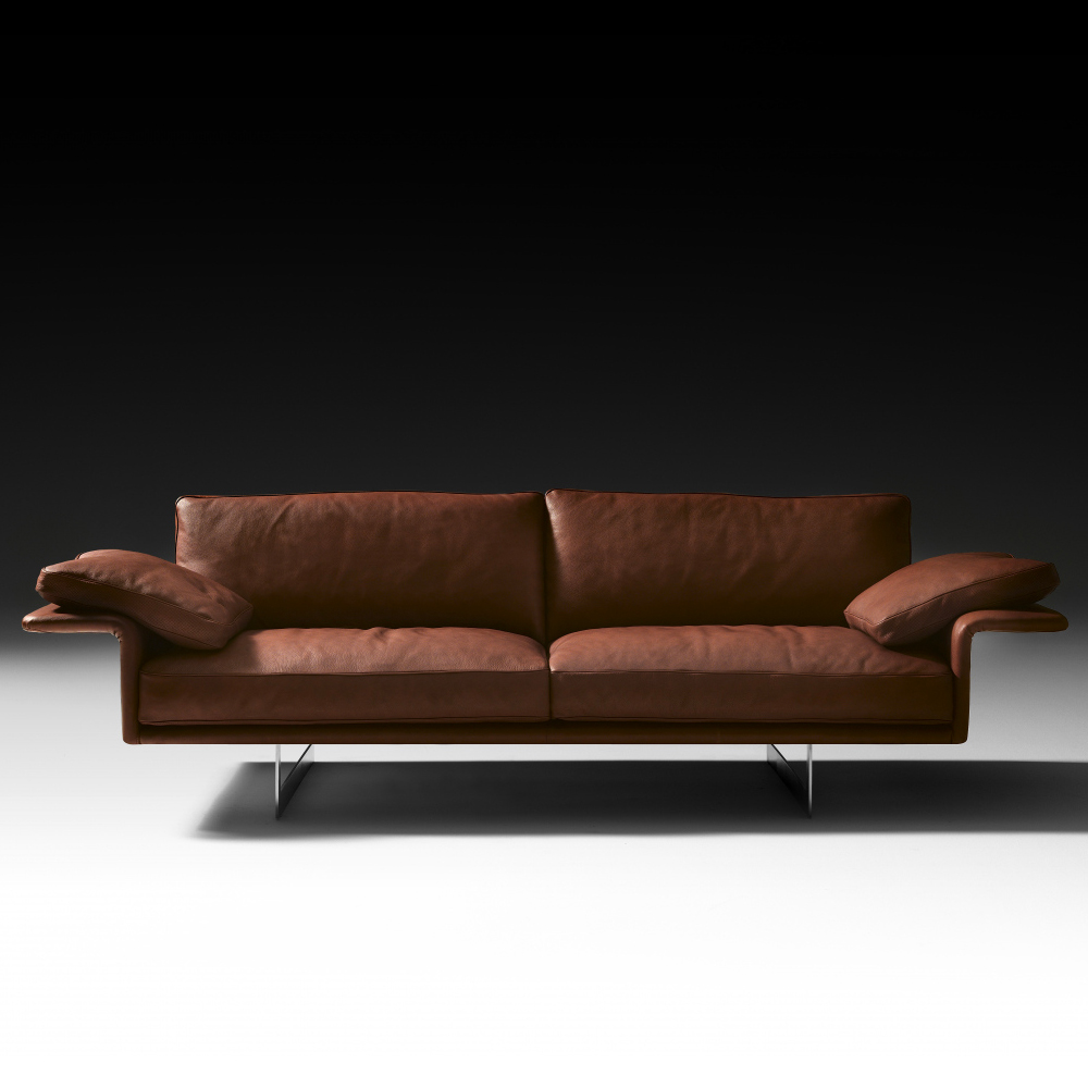Large Leather Contemporary Sofa