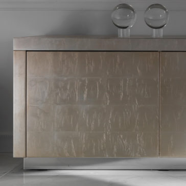 Contemporary Champagne Silver Leaf Sideboard TV Unit Contemporary Champagne Silver Leaf Sideboard TV Unit