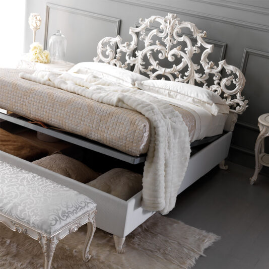 Ornate Rococo Reproduction Italian Storage Bed Ornate Rococo Reproduction Italian Storage Bed