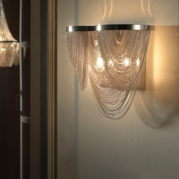 Nickel Chain Designer Double Wall Light Nickel Chain Designer Double Wall Light