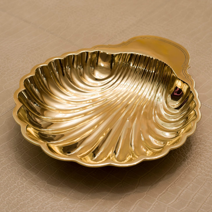 Large Brass Shell Bowl