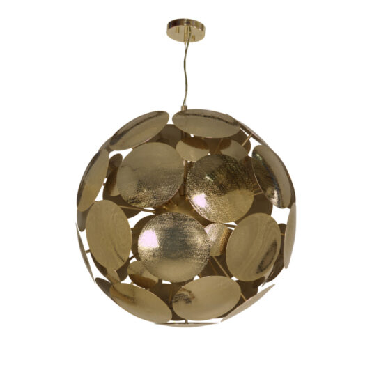 Contemporary Gold Plated Italian Sphere Chandelier