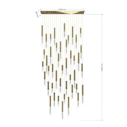 Gold Plated Contemporary Crystal Pendant Chandelier Gold Plated Contemporary Italian Crystal Pendant Chandelier