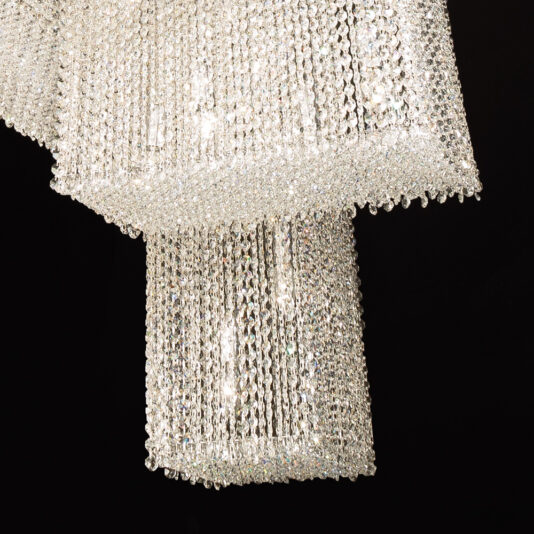 Contemporary Italian Designer Crystal Geometric Chandelier Contemporary Italian Designer Swarovski Crystal Geometric Chandelier
