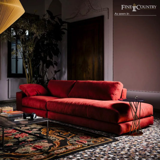 Luxury Linen Modular Chaise Style Sofa