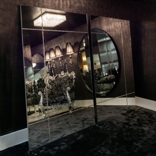 Large Venetian Swarovski Crystal Panelled Mirror