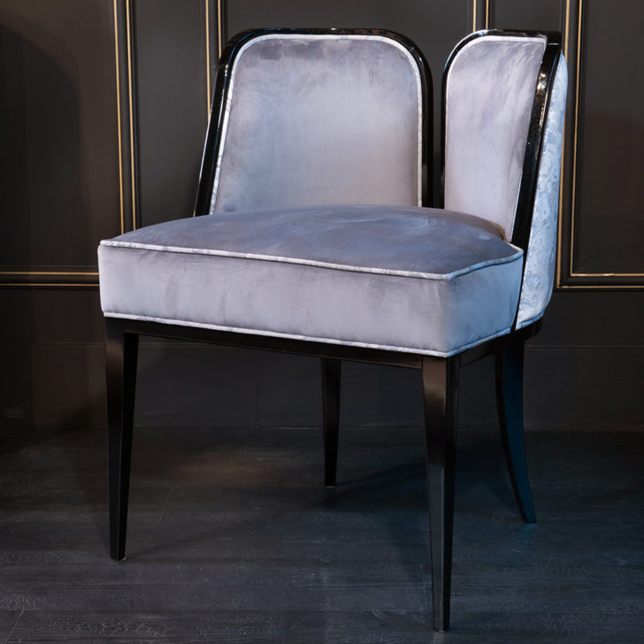 Art Deco Inspired Luxury Designer Upholstered Dining Chair