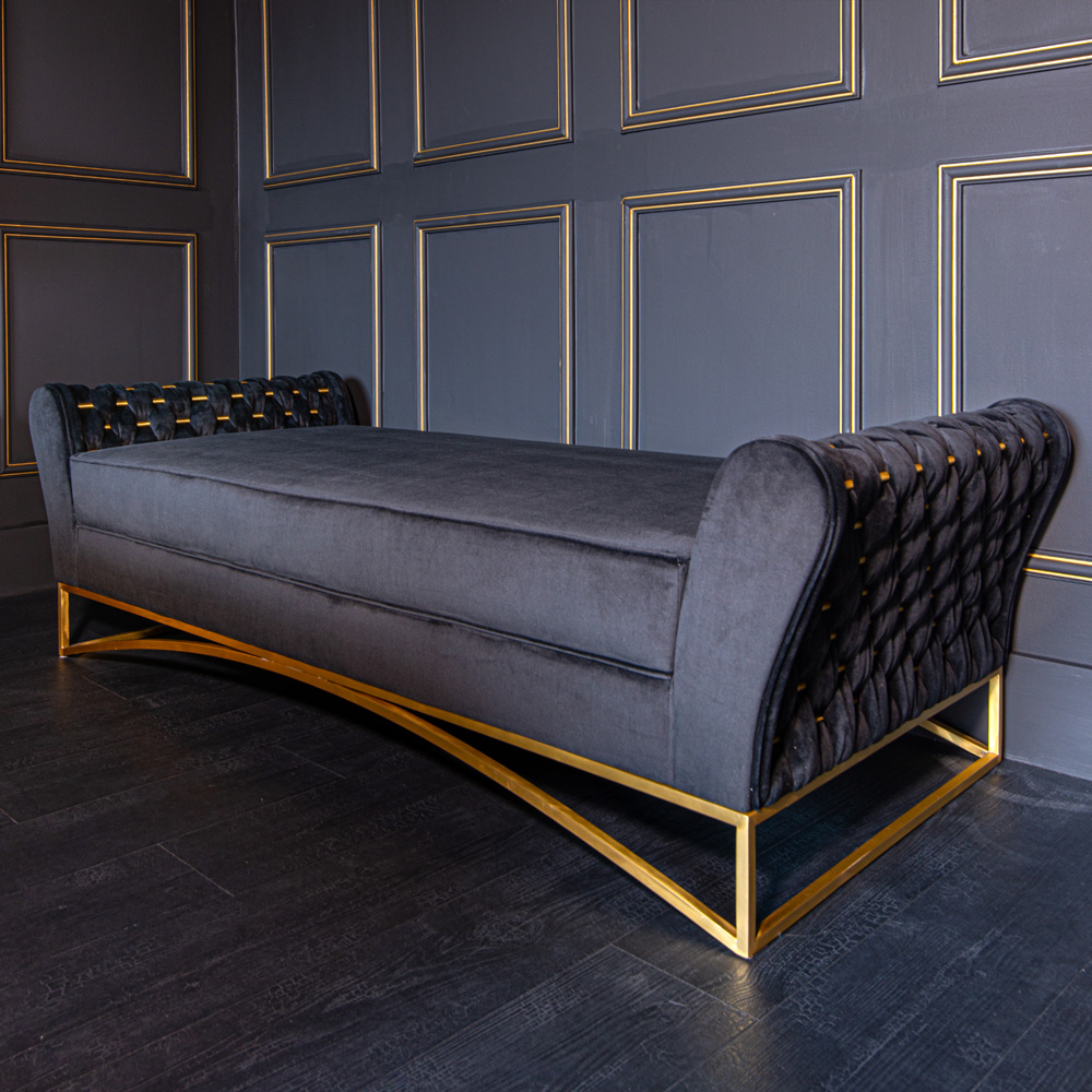 Luxurious Modern Designer Velvet Day Bed