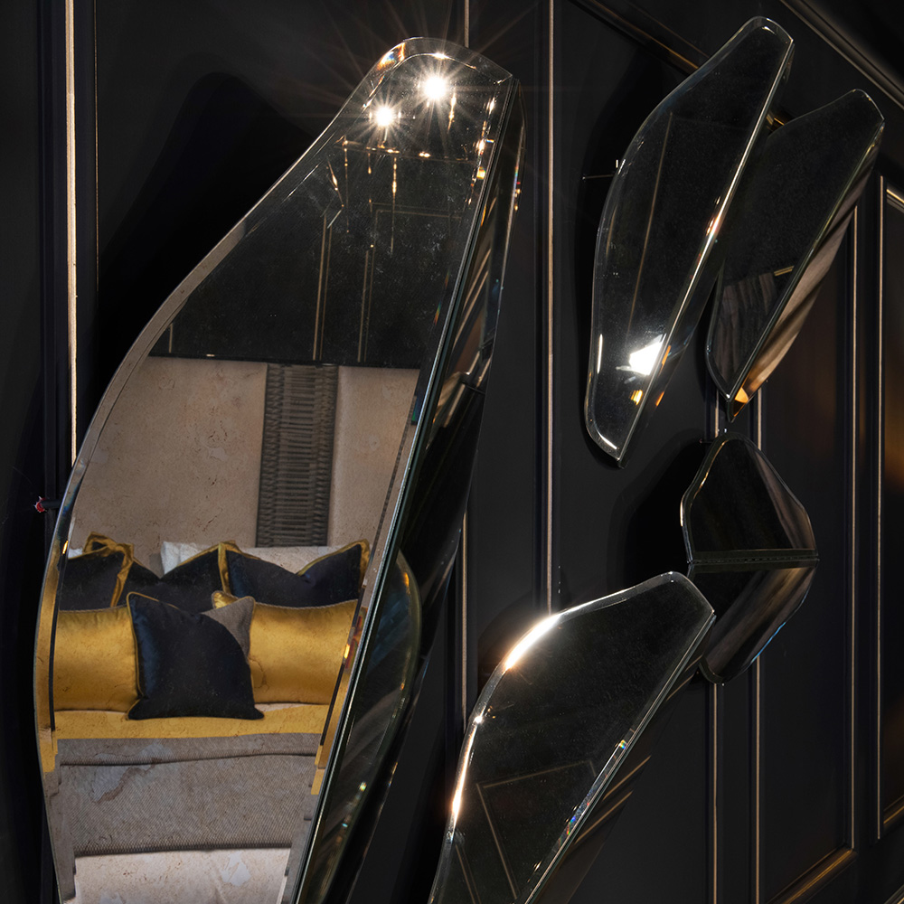 Luxury Contemporary Designer Leaf Wall Mirrors