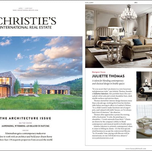 As Seen In Christies International Real Estate Magazine