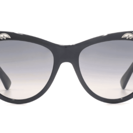 Gucci sunglasses, black retro frame with ivory and gold decoration