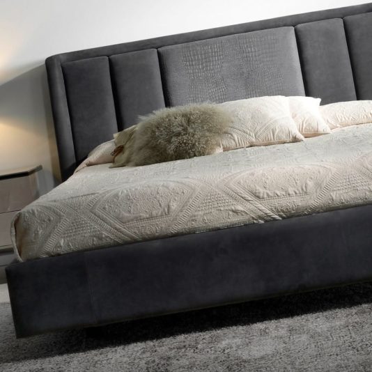 London Collection High End Designer Leather Upholstered Bed