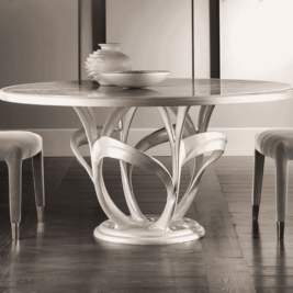 Impress the guests, marble and mother of pearl dining table