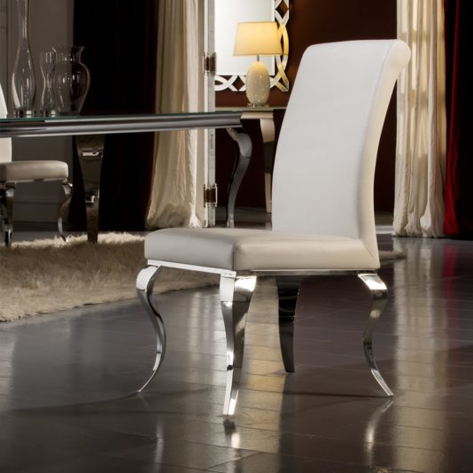 Modern Baroque White Dining Chair