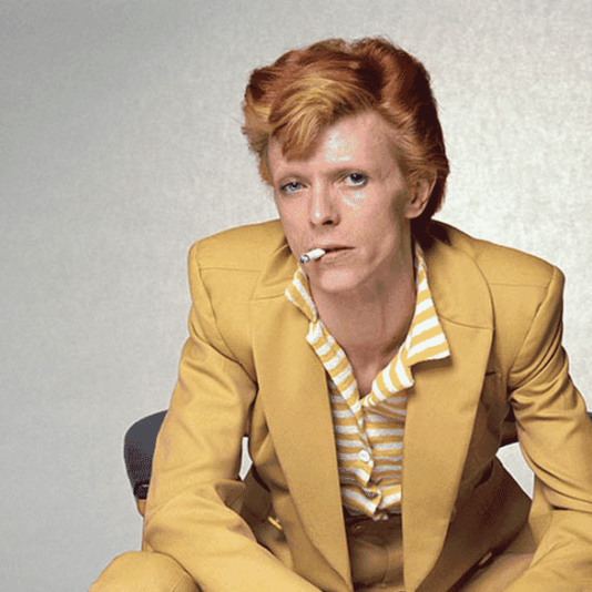 gift guide, David Bowie in yellow suit, limited edition print