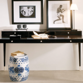 luxury office furniture, contemporary ebony desk