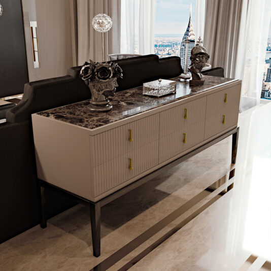 Art Deco Inspired High End 6 Drawer Buffet Sideboard Art Deco Inspired High End 6 Drawer Buffet Sideboard