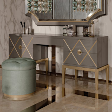 Art Deco Inspired Italian Designer 5 Drawer Dressing Table Art Deco Inspired Italian Designer 5 Drawer Dressing Table
