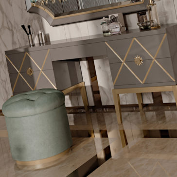 Art Deco Inspired Italian Designer 5 Drawer Dressing Table Art Deco Inspired Italian Designer 5 Drawer Dressing Table