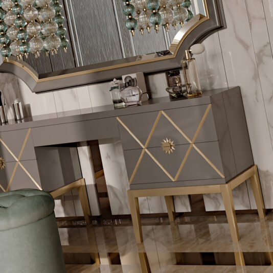 Art Deco Inspired Italian Designer 5 Drawer Dressing Table Art Deco Inspired Italian Designer 5 Drawer Dressing Table