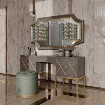 Art Deco Inspired Italian Designer 5 Drawer Dressing Table Art Deco Inspired Italian Designer 5 Drawer Dressing Table