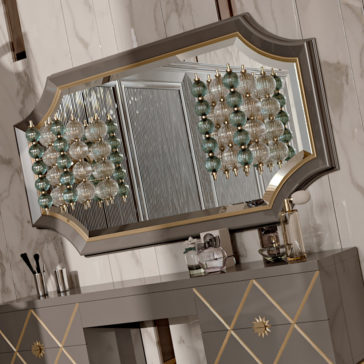 Art Deco Inspired Italian Designer 5 Drawer Dressing Table Art Deco Inspired Italian Designer 5 Drawer Dressing Table