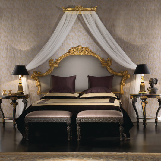 High End Luxury Italian Reproduction Baroque Bed XVII